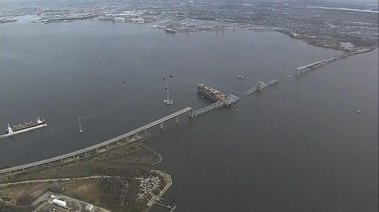 Baltimore Bridge Collapses after Container Ship Collison